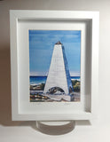Seaside Beach Tower Study III Framed Print (sm)