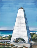 Seaside Beach Tower Study III Framed Print (sm)