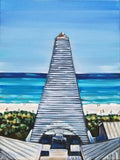 Seaside Beach Tower Study IV Framed Print (sm)