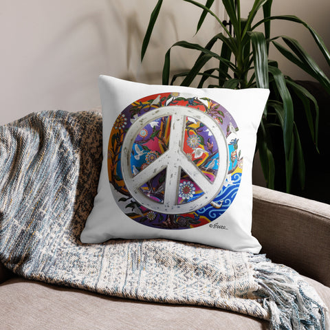 "Peace in the Garden" by Roy Calvin Eure Decorative Throw Pillow